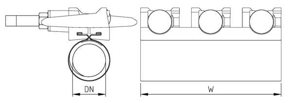 Repair clamp coupling structure chart